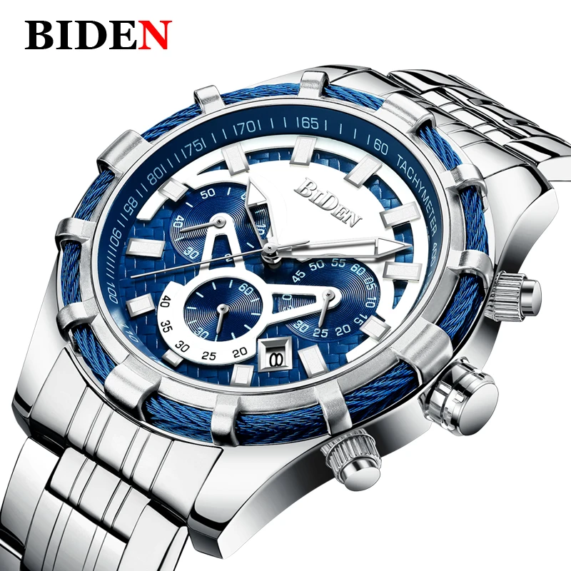 

Luxury Brand Men Quartz Watches Sports Stainless Steel Watch Military Watch Dual Time Display Wrist Watches Casual Reloj Hombre