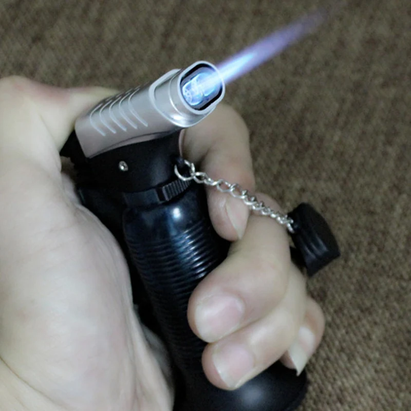 

Two Nozzle BBQ Cooking Welding Torch Lighter Butane Jet Gas Lighter Turbo Portable Spray Gun 1300 C Windproof Cigar Pipe Lighter