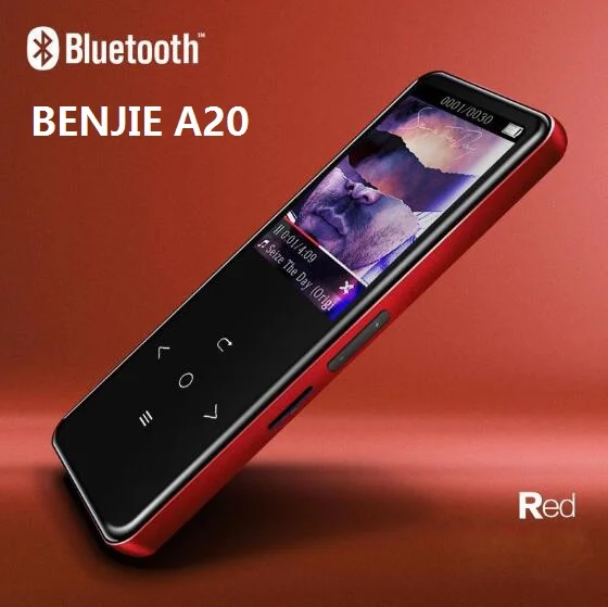 

BENJIE A20 Metal Touch Screen MP3 Player Bluetooth 4.2 Hi-Fi Lossless Music Player Radio Recorder FM Radio Support TF Card