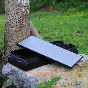 

[Video]1pcs 400 600 1000 1200 diamond knife sharpener sharpening stone kitchen tools for a knife whestone double sides with base