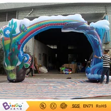 Горячая Распродажа 6 м Океан морской серии вход свод надувной океан Акула Арка с полным принтом арка для рекламная карнавальный костюм