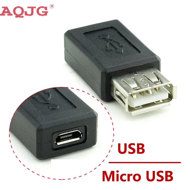 Black Usb 2.0 Type A Female To Micro Usb B Female Adapter Plug Converter Usb 2.0 To Micro Usb Connector Wholesale - Pc Hardware Cables & - AliExpress