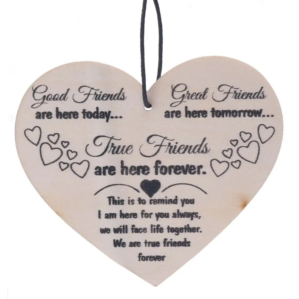 #873 Birthday Friendship Sign Plaque Rude Gift Shabby Chic Wood Hanging Heart