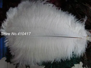 

High Quanlity 100pcs Beautiful White Color Ostrich Feathers 10-12inches/25-30cm Wedding DIY Decoration