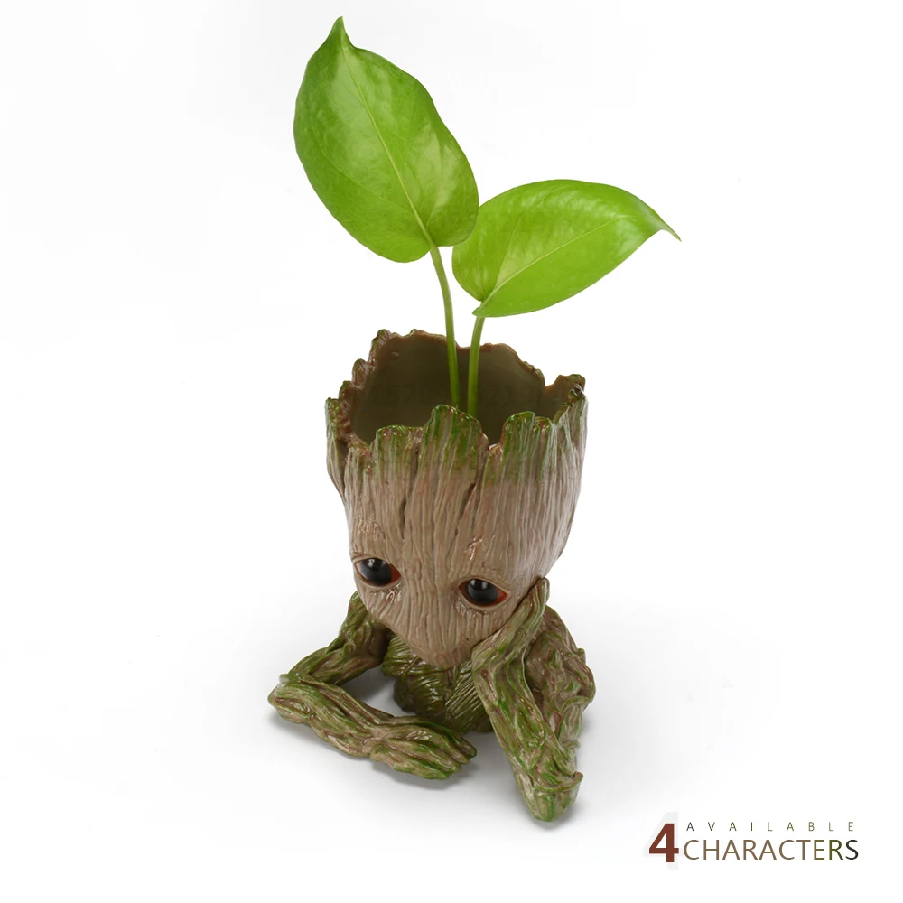 

Flowerpot Baby Action Figures Cute Model Anime Toy For Guardians of The Galaxy Pen Pot Best Kids Christmas Gifts Home Decoration