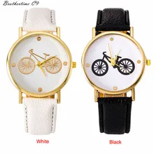 Brothertime C9 New Arrival Cute Ladies Casual Watch Cartoon Bicycle Belt Pattern Table Quartz Watch Free