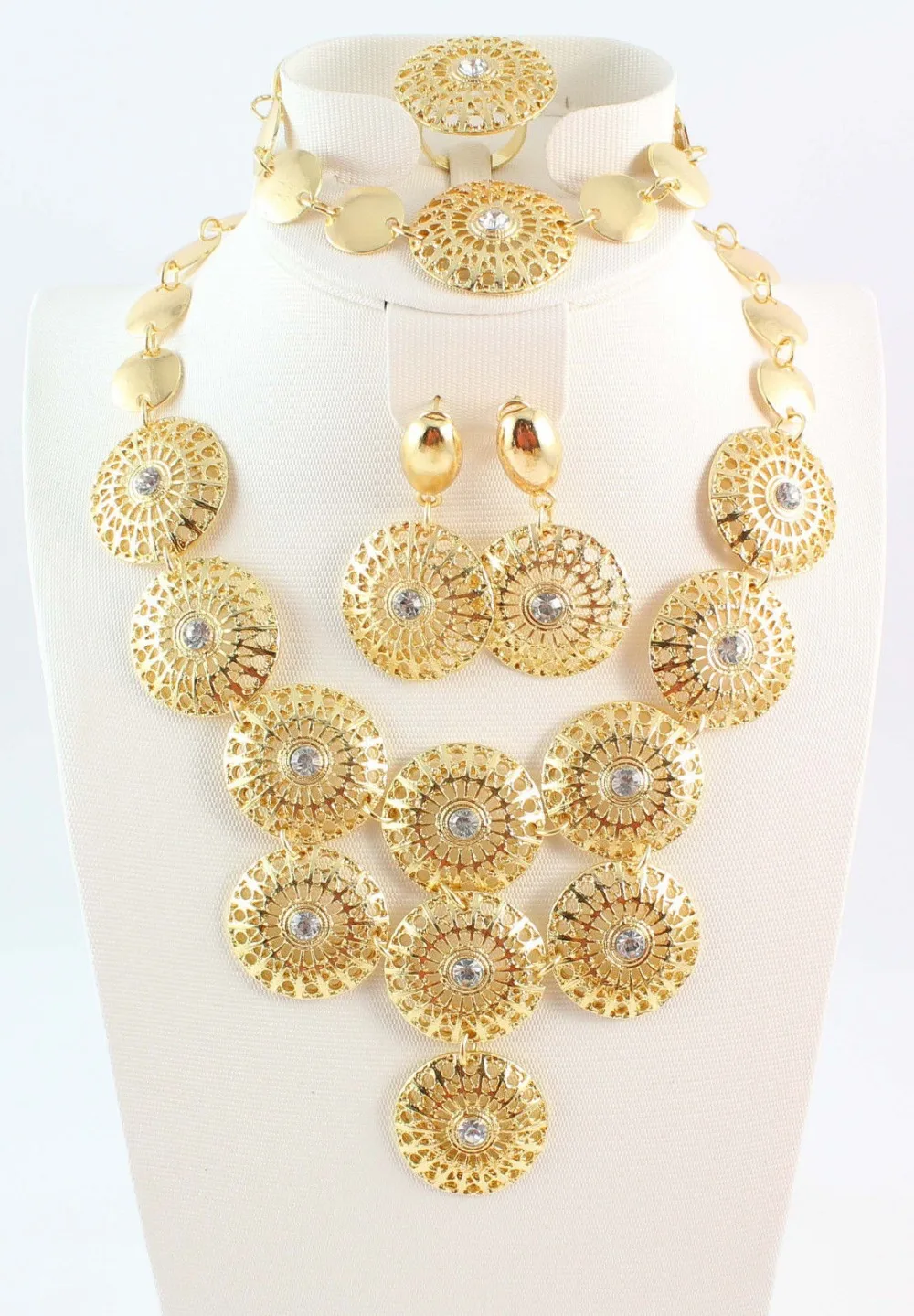 Wholesale 12Sets Hot Selling Free Shipping Gold Plating Fashion Jewelry