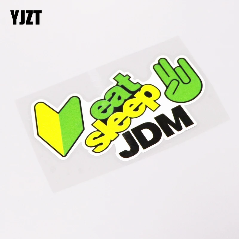 YJZT 13 1 см * 7 модная спортивная Автомобильная наклейка JDM EAT SLEEP из ПВХ
