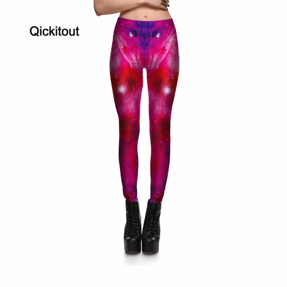 

Qickitout Drop Ship New Hot Sexy Women Universe Colourful Galaxy Printed Leggings Elasticity Tie Space Fashion Dye Silk Milk