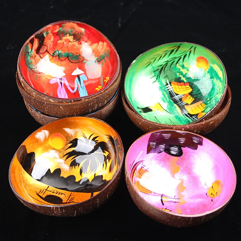 Details about   Coconut Shell Bowl Dishes Handmade Kitchen Keys Candy Nut Storage Bowl Amazing 