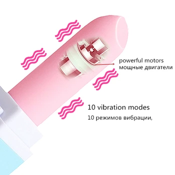 Lipstick Vibrator 10 Speed USB Rechargeable Massager G-spot Stimulates Clitoris Waterproof Vibrators Sex Toys for Women Products 2