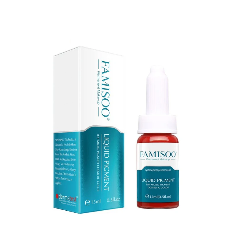 

Famisoo Crismson Tatoo microblading Permanent Makeup Liquid Ink Eyebrow Eyeliner Lips Cosmetic Tattoo Ink Pigments For Machine