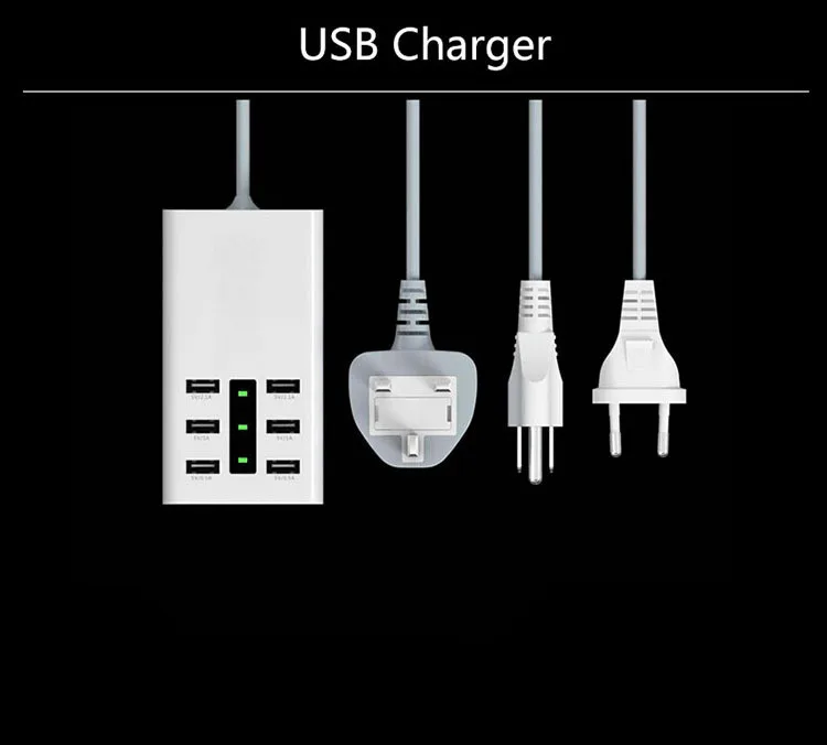 

6-port universal adapter Multi-functional charging head mobile socket smart porous fast charge