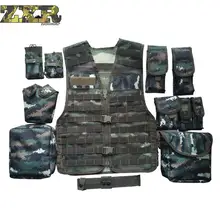 Разгрузочный мужской Тактический Камуфляжный жилет с несколькими карманами, камуфляжный тактический жилет, армейская Боевая форма, военный охотничий водонепроницаемый жилет