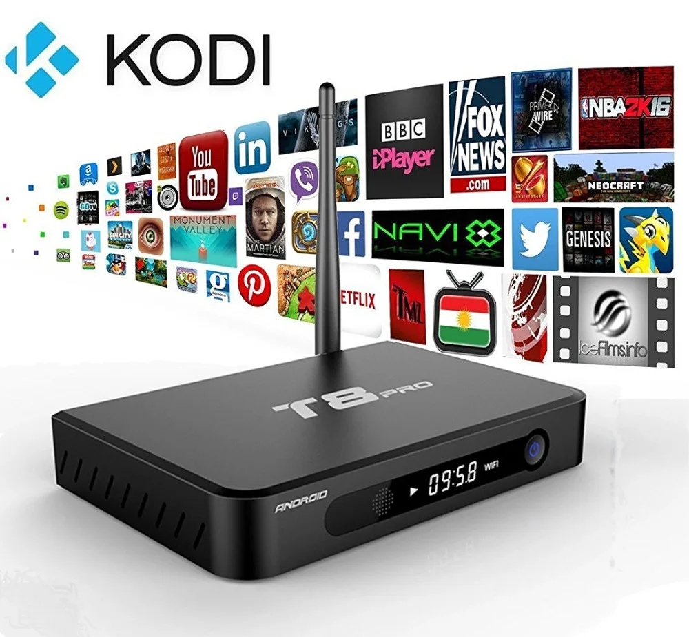 T8 PRO Smart Android TV Box 2G/8G Quad Core Amlogic S812 Octa Core Mali