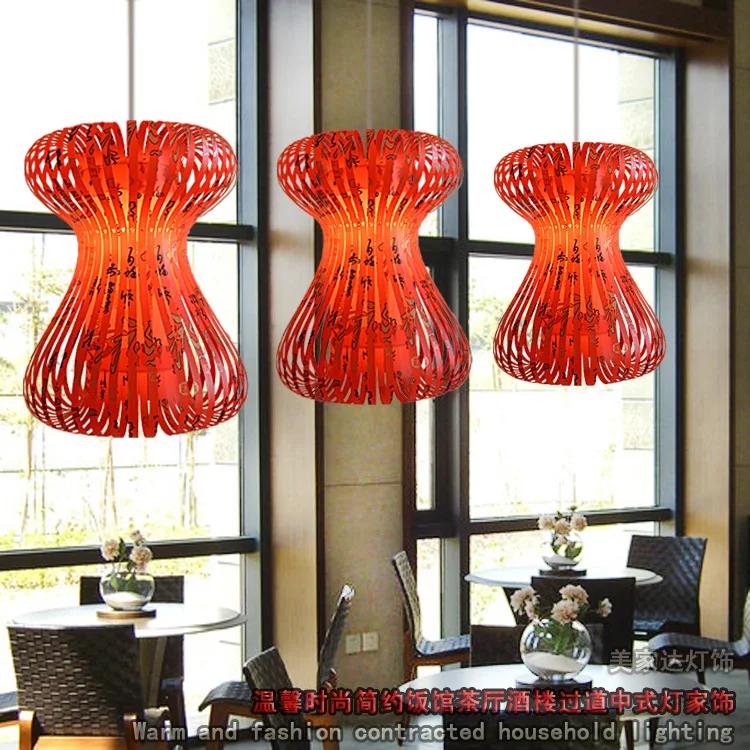 

wholsale price Chinese style lamp restaurant lamp pendant light e16-8 red free shipping