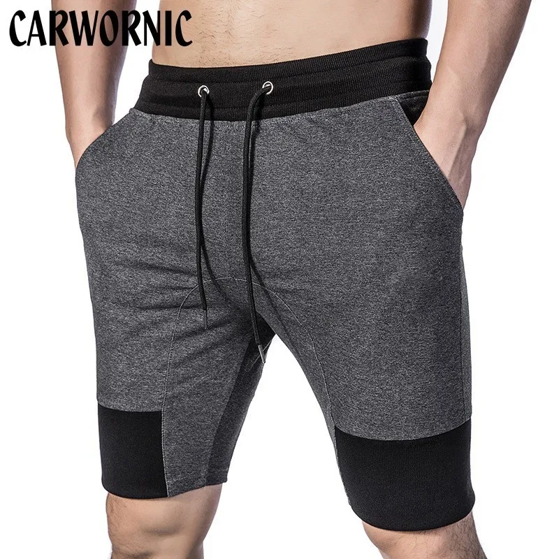 CARWORNIC тренажерный зал шорты Для мужчин Фитнес свободные для похудения бегуна летние быстросохнущая Повседневное модные шорты мужские спортивные Штаны