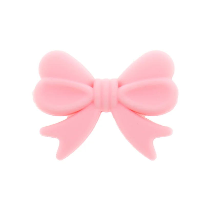 Fkisbox20pcs 식품 등급 실리콘 비즈 Bowknot 젖니 Teether 액세서리 DIY 젖니 목걸이 엄마 Mordedor 실리콘 Bebe