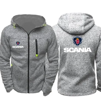 

2019 scania Cars Logo Print For Men Zipper Cardigan Jacket Hoody Man Harajuku Sweatshirts Hip Hop Slim Coats Clothes