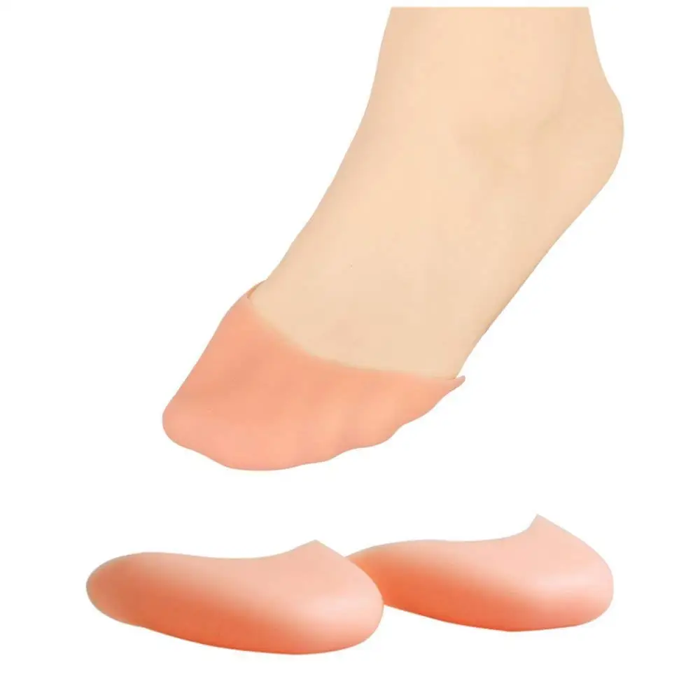 

white/skin color 1 pair Foot Toe Protector Silicone Gel Pointe Toe Cap Cover Pads Protectors Feet Care Suitable for ballet