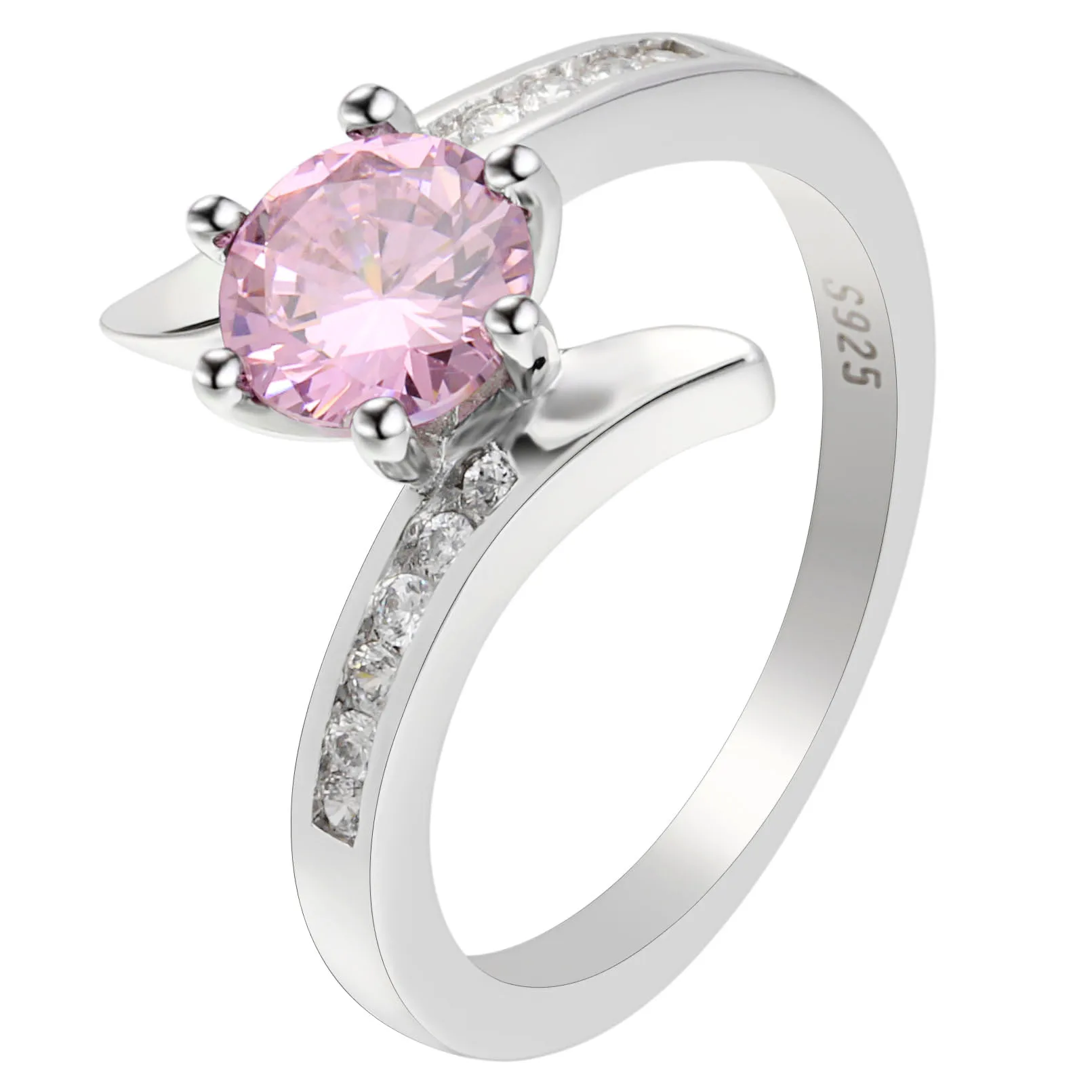 Aliexpress Buy Hainon Pink Purple Rings For Women Solid 925 