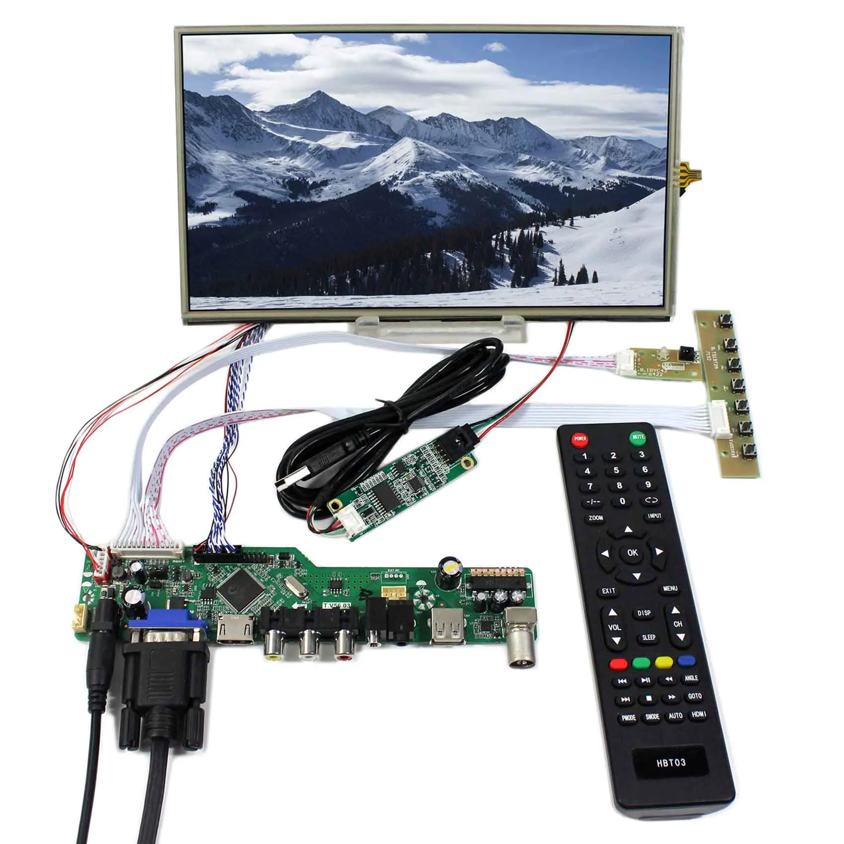 ТВ HDMI VGA AV плата ЖК-контроллера с USB 10,1 дюйма 1366X768 B101XAN01 сенсорный ЖК-экран