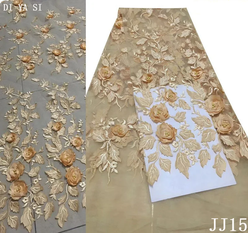 

Bridal Net Lace Graceful 2018 African Lace Fabric High Quality 3D Nigerian Lace Fabrics For Wedding Dress