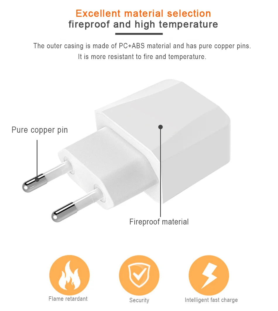 !ACCEZZ Dual USB EU Plug Portable Quick Charger Travel Wall For iPhone Samsung Xiaomi Huawei Universal Phone USB Charge Adapter (5)