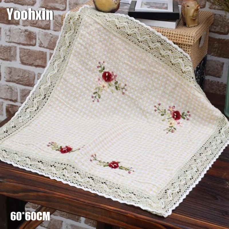 

Modern lace cotton Tablecloth embroidery dining kitchen tea coffee Table Cover cloth placemat Christmas party Wedding decor