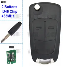 WALKLEE Chave Remoto 2 Botões fit para Chevrolet/Holden Captiva 2011-2014 Fechadura Da Porta Do Controlador 5 7 com Chip ID46