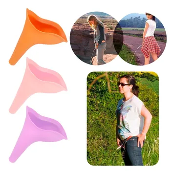 

2pcs Portable Female Urinals Soft Silicone Stand Up Pee Woman Toilet Camping Urine Funnel Female Travel Standing Urination