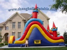 most popular PVC inflatable dry slide colorful inflatable slide in amusement park for entertainment
