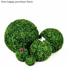 Имитация зеленого цвета Трава шар садовый орнамент открытый парк поддельные трава мяч отель торговый центр Свадебные потолочные украшения зеленое растение