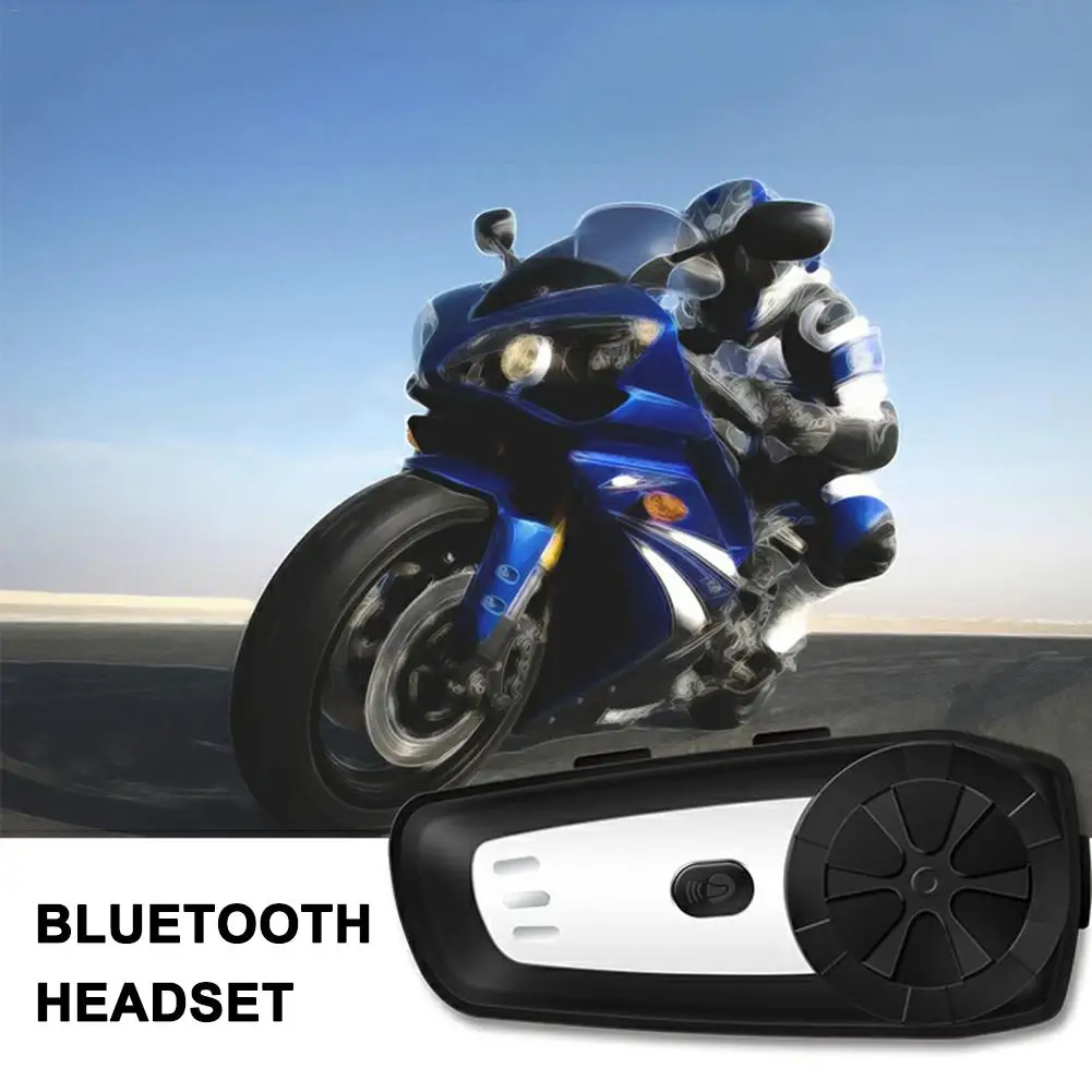 

Motorcycle Helmet Bluetooth Headset Wireless Intercom Interphone Off-Road Supports FM Radio GPS Voice Command Music Hands-Free C