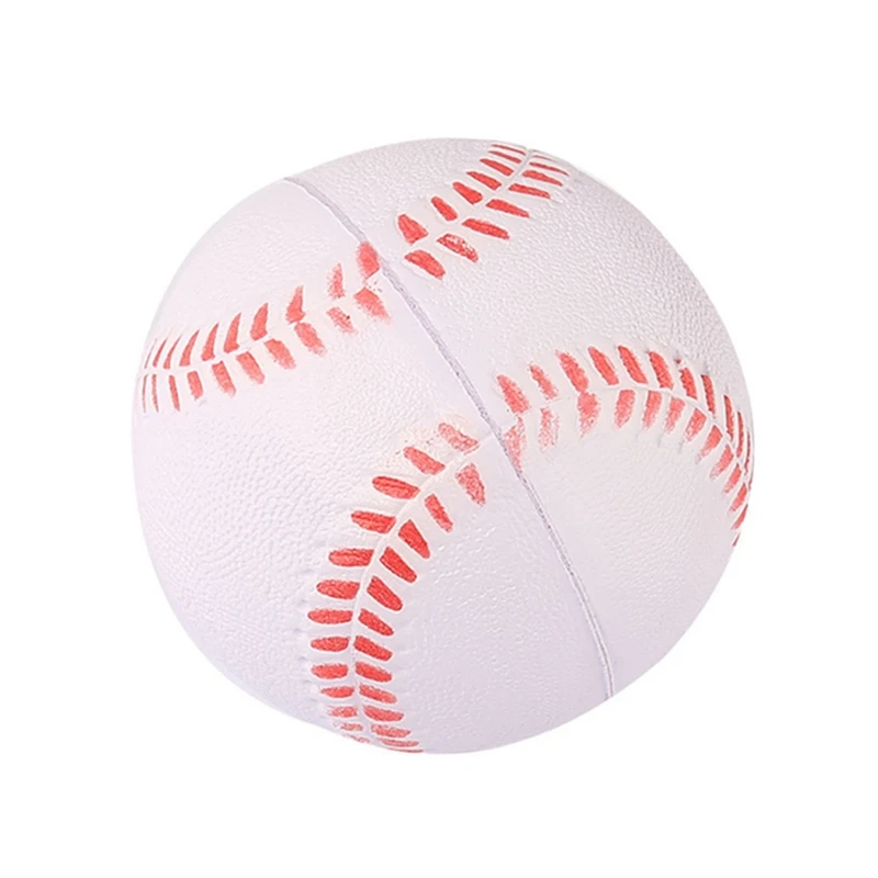 Лидер продаж! белый и желтый ребенок бейсбол база земля практика тренировочный мяч пены Софтбол студент мягкие Бейсбол PU бейсбол диаметр