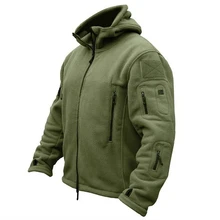 Tactical Jacket Coat Hooded Softshell Military Thermal Fleece Hiking Outdoors Sports