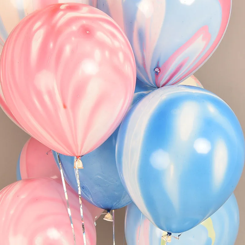 

200pcs Marble Balloons Colorful Blue/Pink/Green/Black/Yellow Party Balloons Pack of 10 balloons Cool Agate Balloons Party Decor