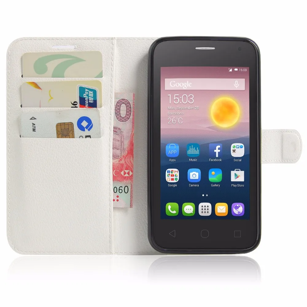 Luxury PU Leather Cover Case For Alcatel One Touch Pixi 4 5.0 OT 5010 5010D Case Flip Protective Phone Back Cover Bag Skin (15)