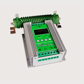 

Mppt wind solar hybrid controller with dump load resistor 24V 800w (500W wind+ 300W solar), booster charging