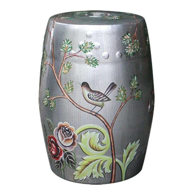 Fashion Chinese Style Decoration Flower And Bird Design Ceramic