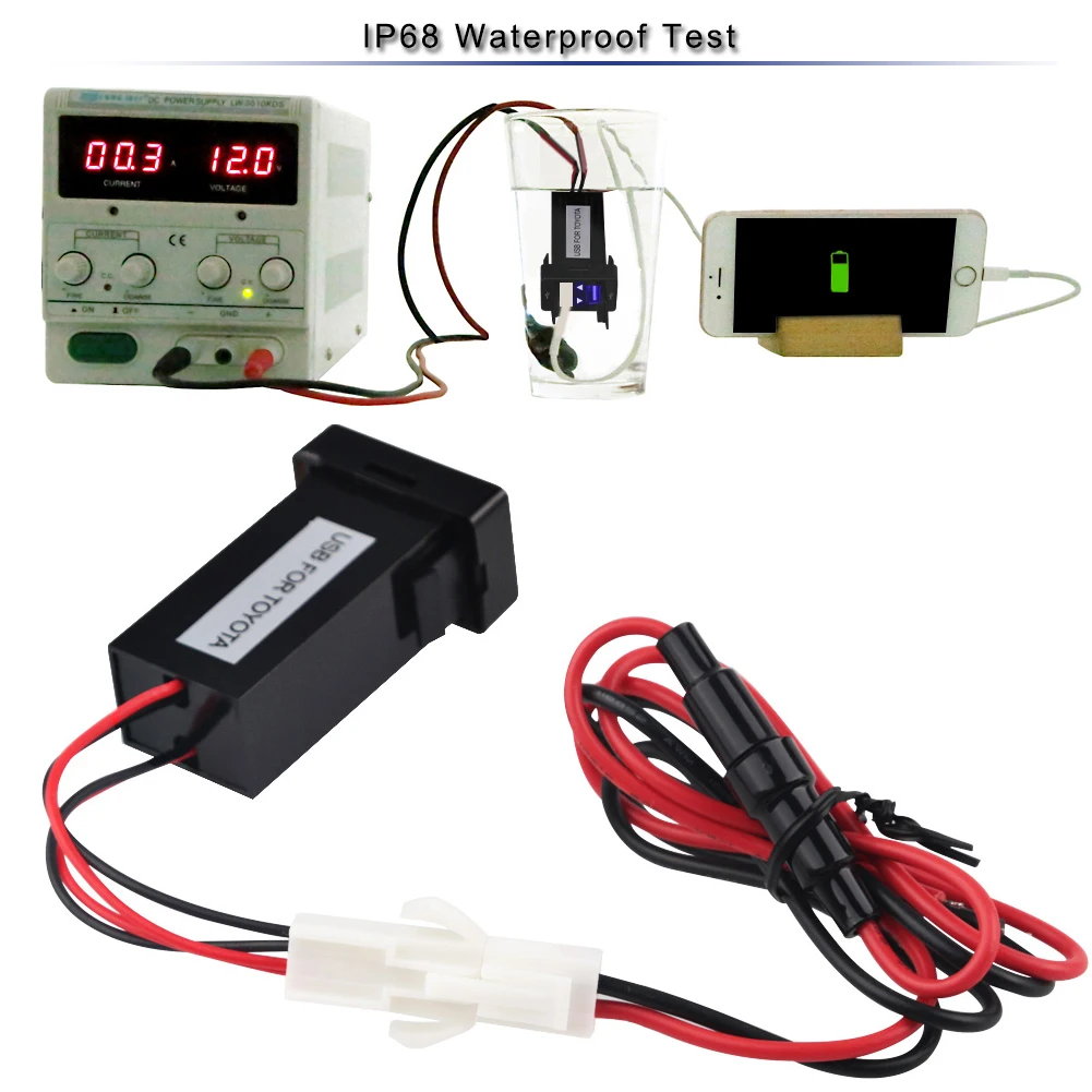 Urbanroad Blue DC 12 в двойной USB адаптер питания для зарядного устройства розетка с 2