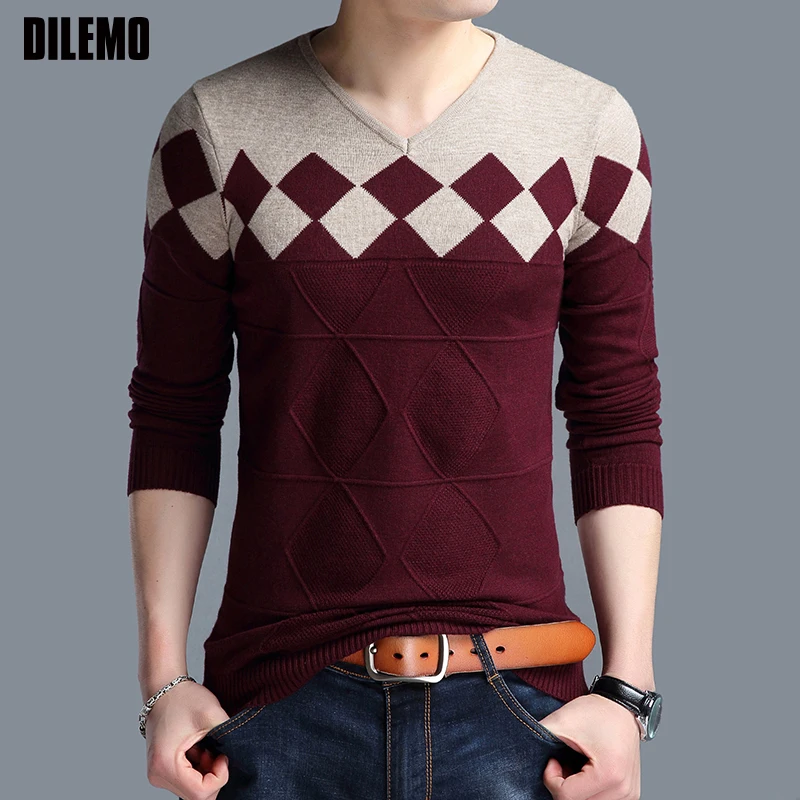 

Hot Selling New Fashion Brand Sweater Man Pullover Slim Fit Jumpers Knitwear Woolen Korean Style Winter Casual Clothing Men