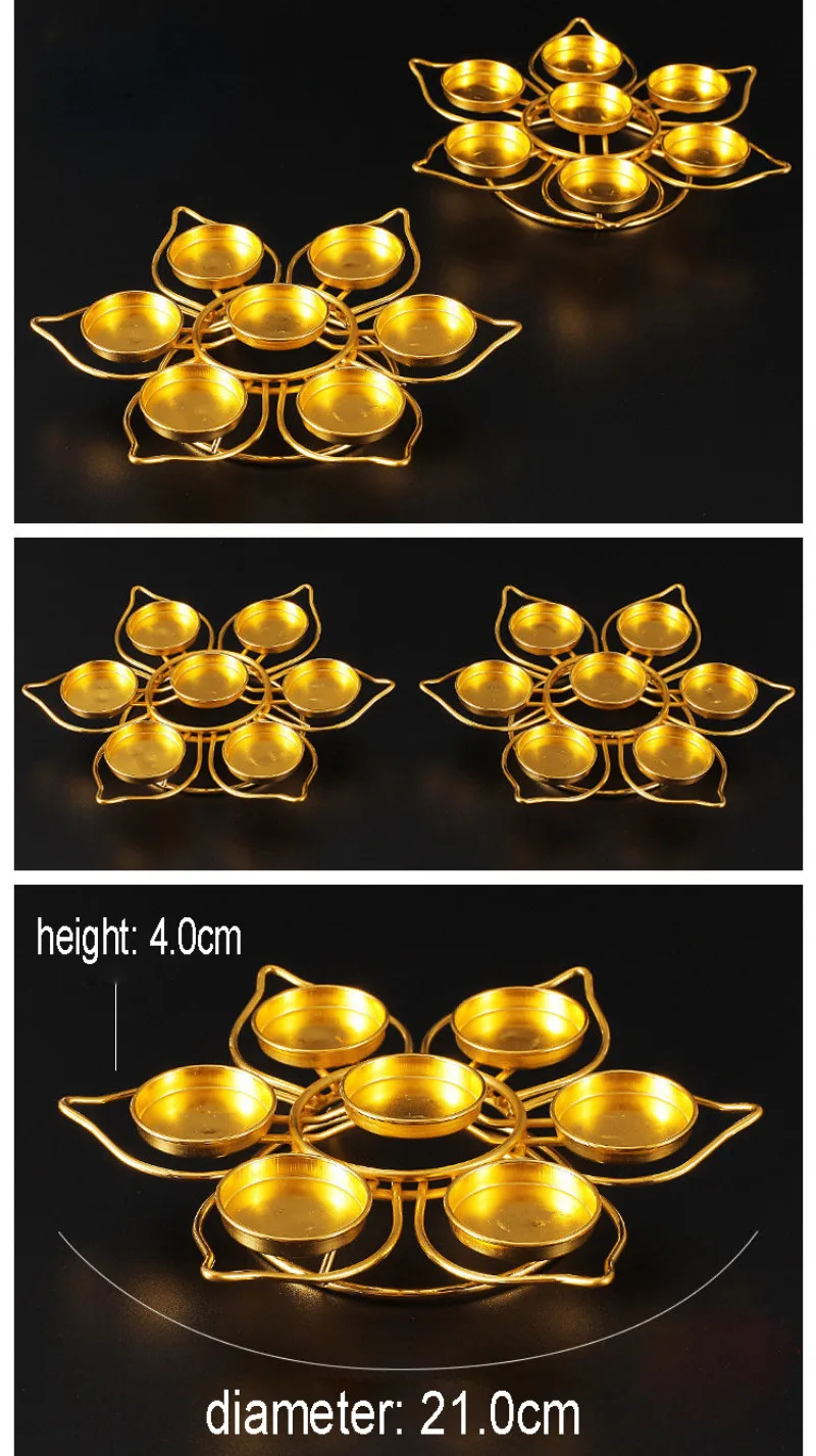 buddha butter lamp candle holder 7 holders15