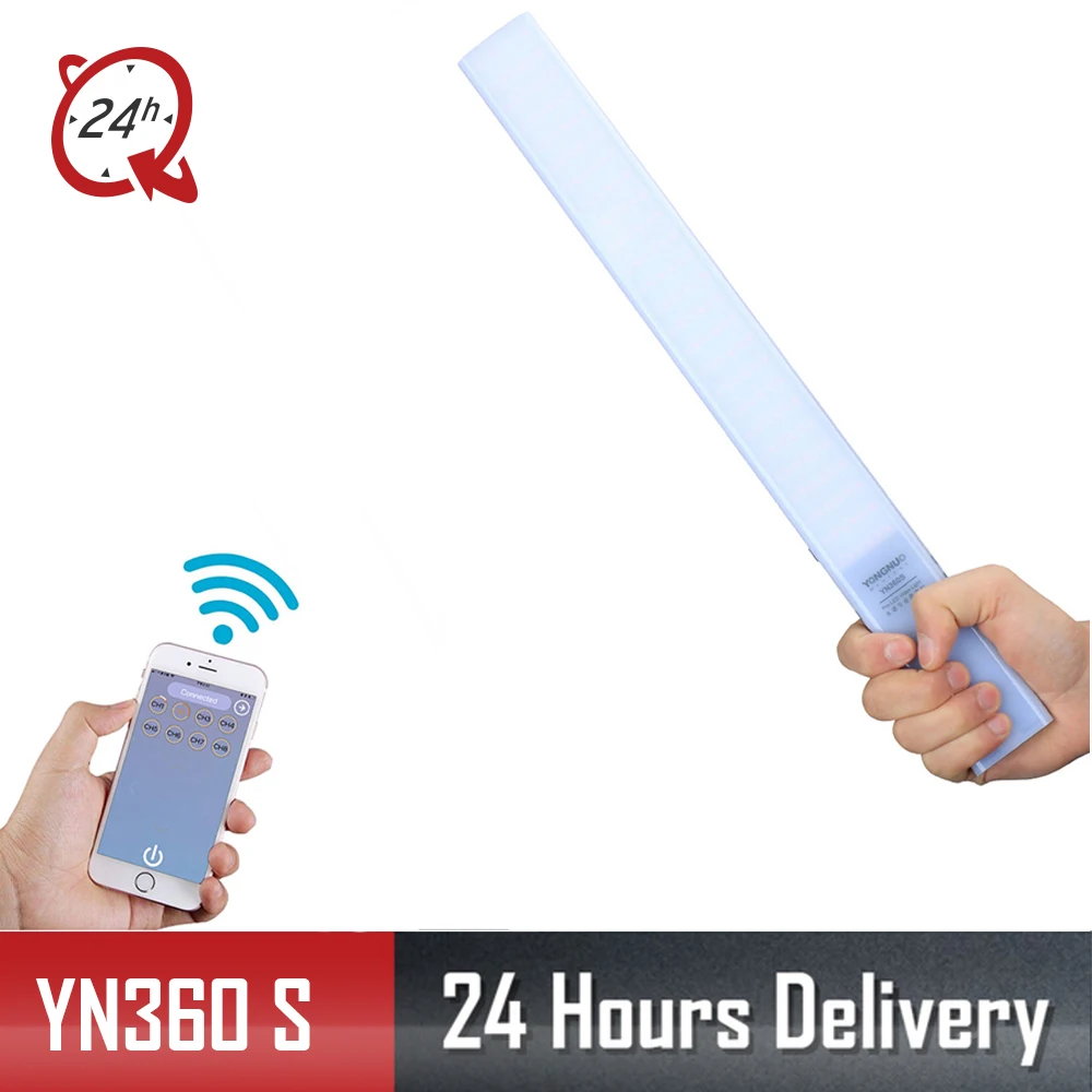 

YONGNUO New YN360S YN360 Ultra-thin Handheld Ice Stick LED Video Light 3200k-5500k Phone App Control LED Fill Lighting