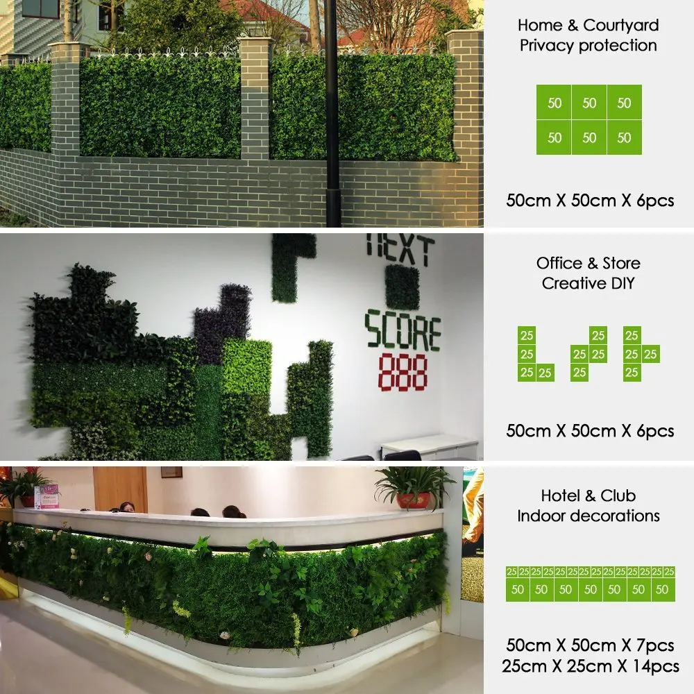 Kunstliche Buchsbaumhecke Panels Kunststoff Gartenzaun Grunen Wand Kunstliche Buchsbaumhecke Panels Kunststoff Gartenzaun Grunen Wand