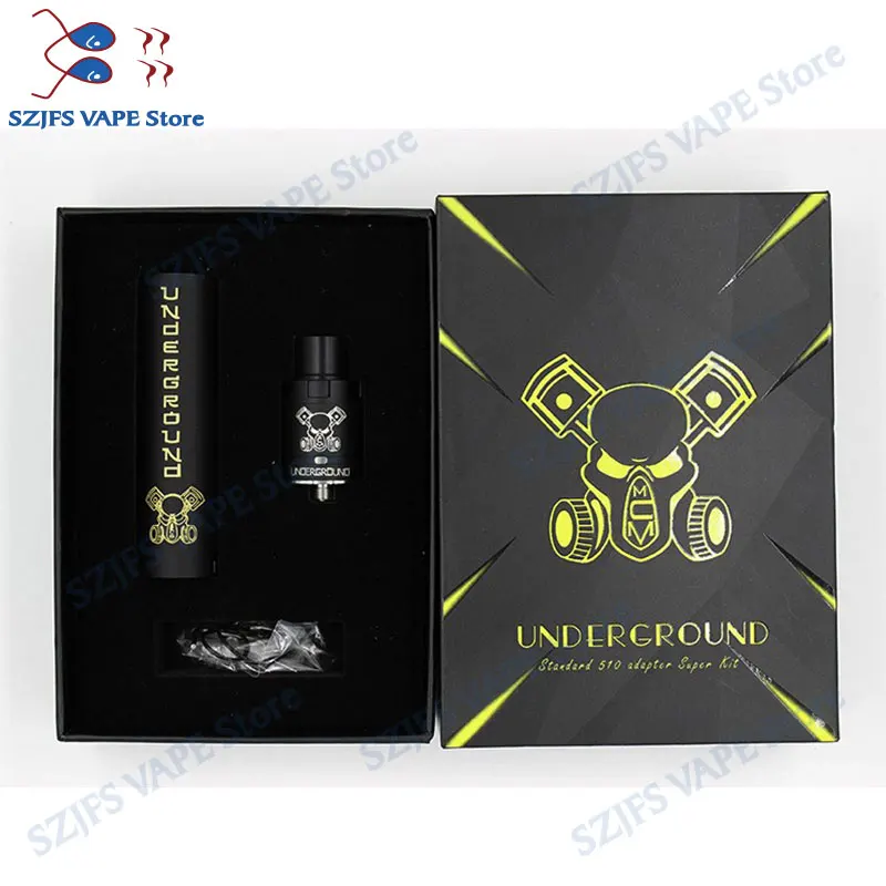 

Underground mod Kit vape pen e cigarette mechanical mod for 18650 battery free shipping Atomize510 thread Full Mech Able Storm