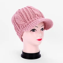 Новинка, женская зимняя шапка, теплые шапки, флисовые вязанные шапки для женщин, шапка из кроличьего меха, осенняя и зимняя модная женская шляпа