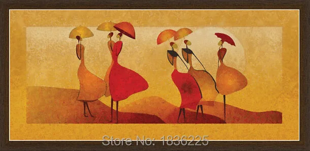 

Amzaing Design Impressional Meaning Climbing Women hold Umbrella Handpaitned Canvas Oil Painting Abstract Wall Art for home