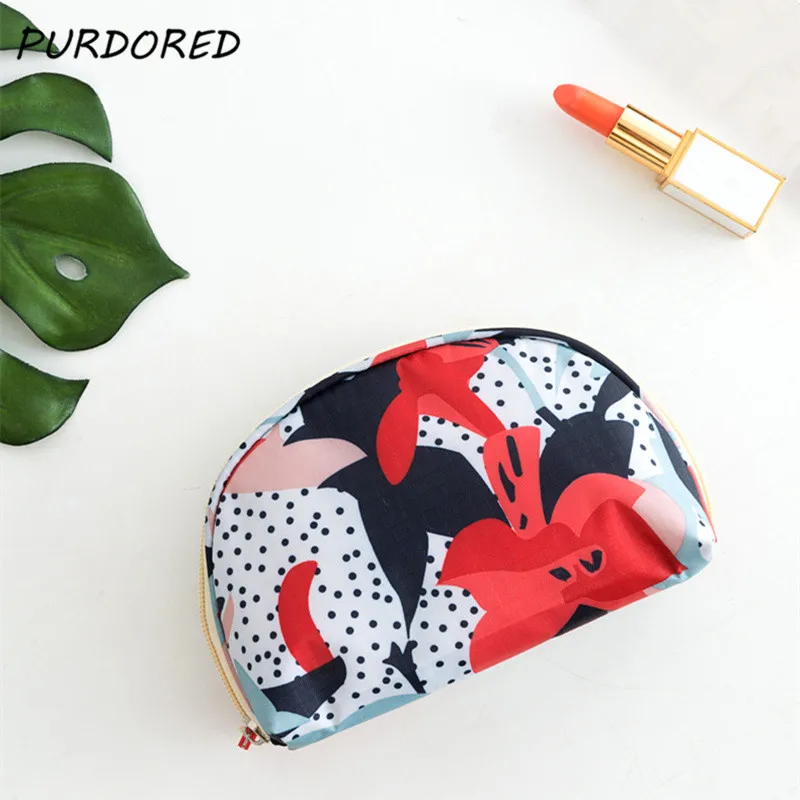 

PURDORED 1 pc Floral Large Makeup Bag Professional Women Cosmetic Bag Waterproof Travel Washing Bag Make Up Case Dropshipping