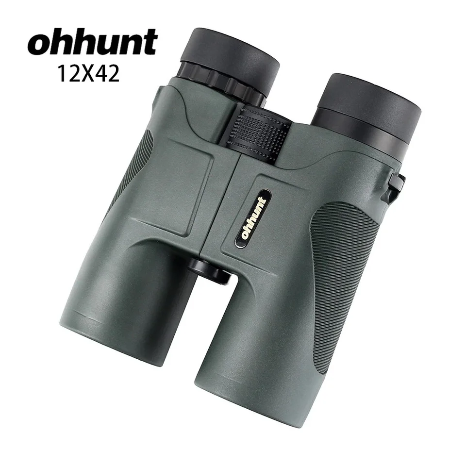 Ohhunt 12X42 бинокль PORRO Bak4 призменный телескоп Мощность зум широкоугольной оптикой